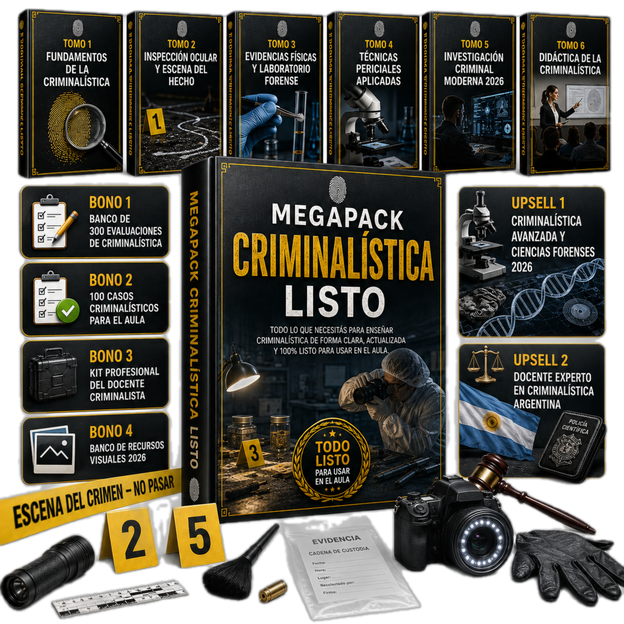 MEGAPACK CRIMINALÍSTICA LISTO