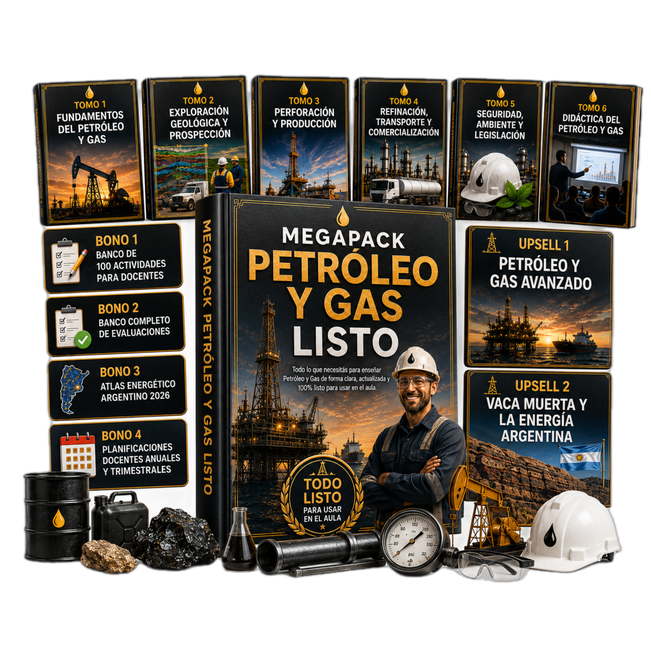 MEGAPACK PETRÓLEO Y GAS LISTO + UPSELL PREMIUM