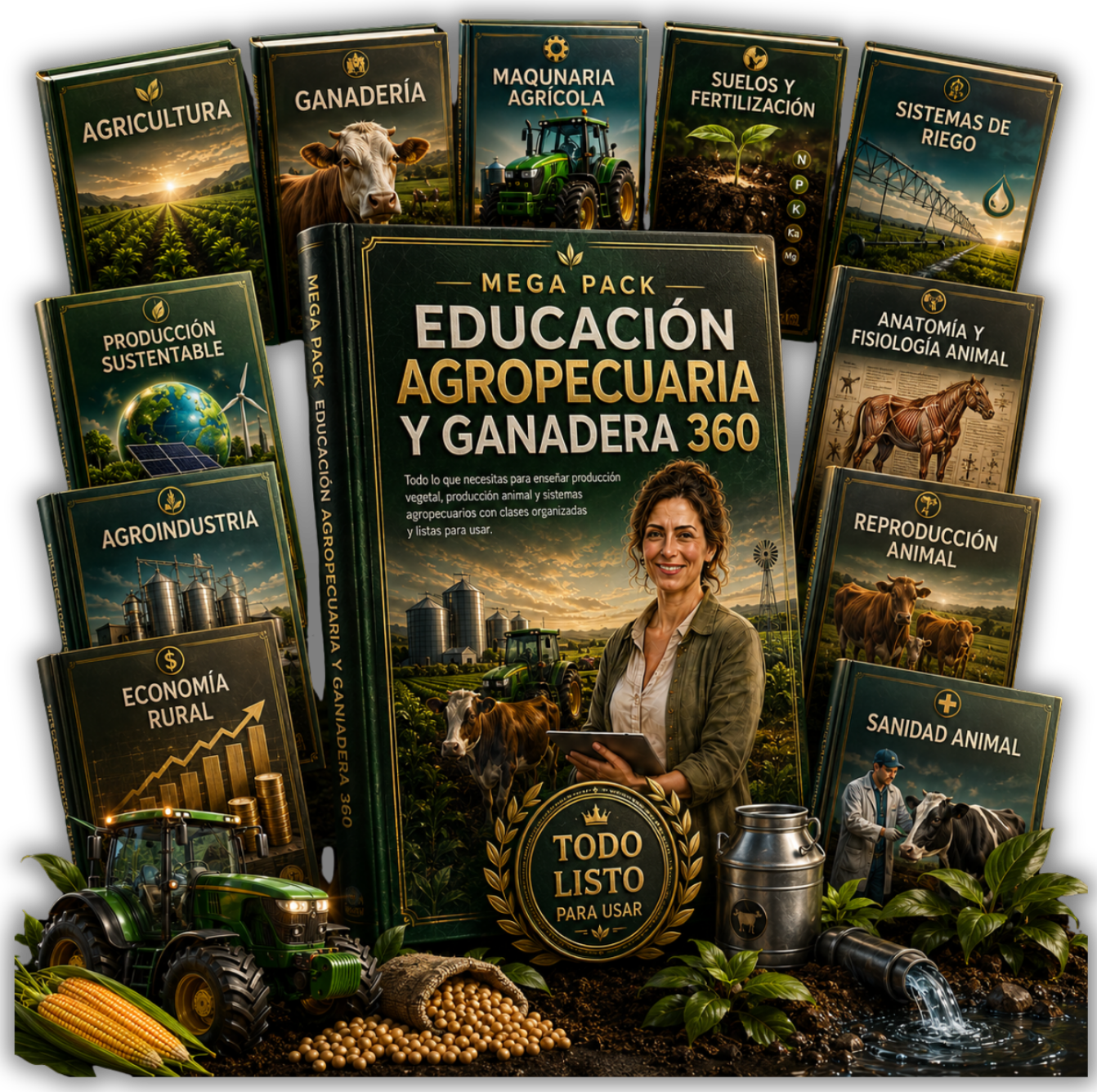 MEGAPACK EDUCACION AGROPECUARIA Y GANADERA 360